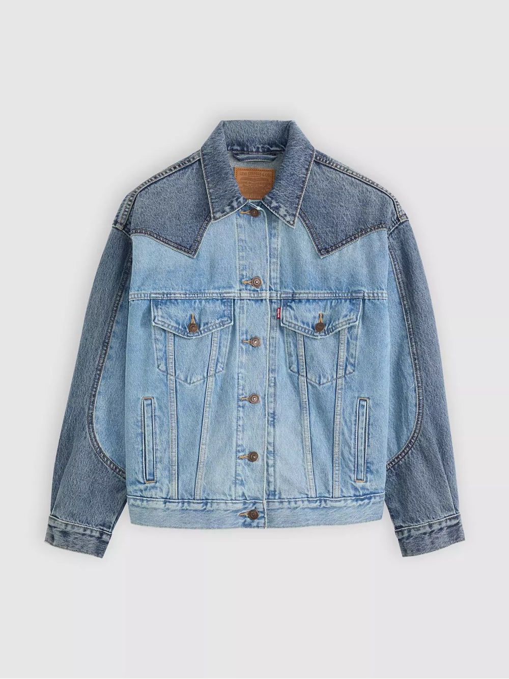 Levi’s ‘90s Western Pieced Trucker Jacket
Color: Free Range – Medium Wash - Picture 3 of 13